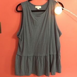 Forever 21+ Blue Peplum Top